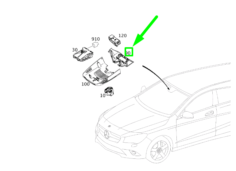 NEW MERCEDES-BENZ CLA C117 RAIN LIGHT SENSOR COVER A17682106369051 ORIGINAL
