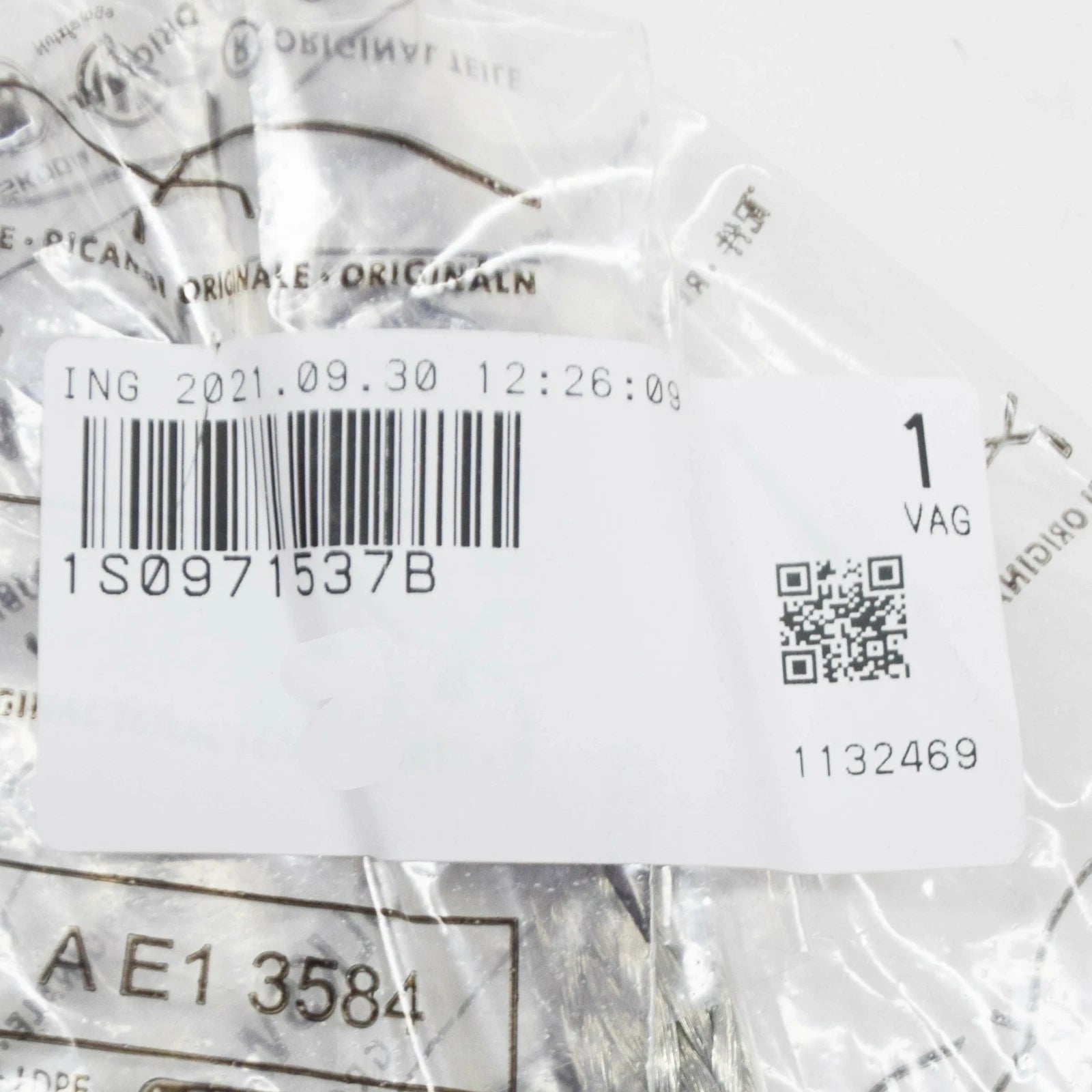 NEW VOLKSWAGEN UP BATTERY EARTH LINE 1S0971537B