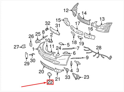 NEW MB CLS C219 FRONT BUMPER LEFT FOG LIGHT CHROMED RING A2198850723