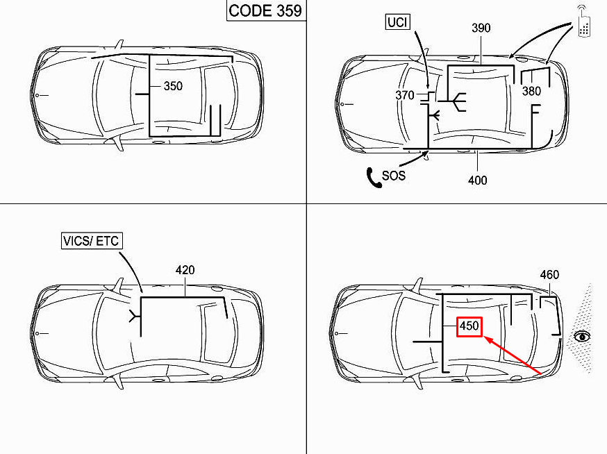 new mercedes-benz e coupe c207 rear-view camera harness a2074407234 original