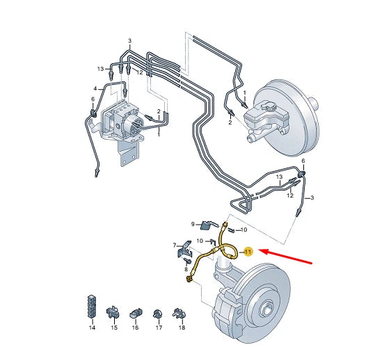 NEW CUPRA FORMENTOR FRONT BRAKE HOSE 83A611707B ORIGINAL