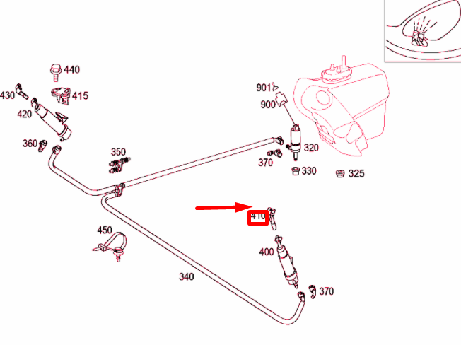 NEW MERCEDES-BENZ SLK R171 LEFT HEADLAMP WASHER NOZZLE A1718600347 ORIGINAL
