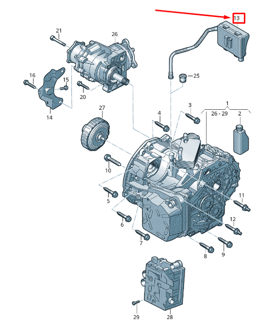 new vw tiguan ad engine breather line 0gc301472b original