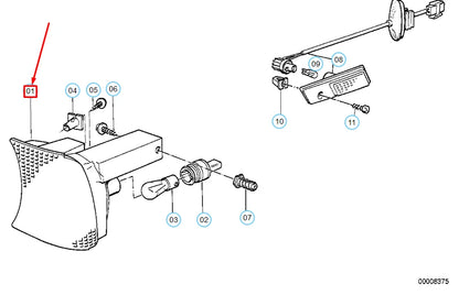 NEW BMW 5 E34 LEFT TURN INDICATOR 63131384033 1384033 ORIGINAL