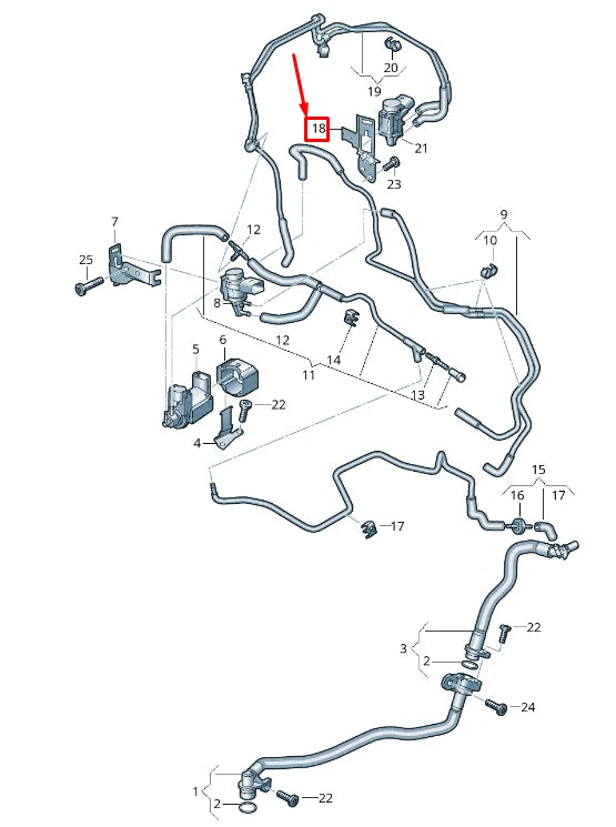NEW AUDI Q7 4M ENGINE SOLENOID VALVE BRACKET 057131340H