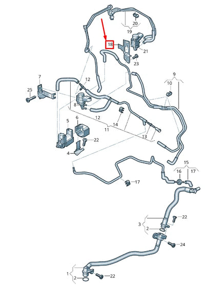 NEW AUDI Q7 4M ENGINE SOLENOID VALVE BRACKET 057131340H