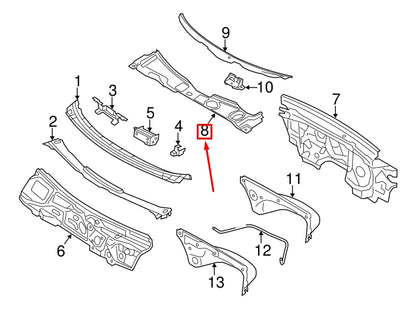 NEW AUDI A7 SPORTBACK 4G FRONT WATER DEFLECTOR TRAY 4G8819447H9B9 ORIGINAL