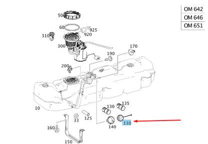 NEW MERCEDES-BENZ SPRINTER W907 FUEL TANK FILLER CAP A0004702000 ORIGINAL