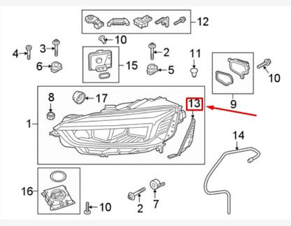 NEW AUDI A5 8W6 FRONT LEFT HEADLIGHT SEAL 8W6941191