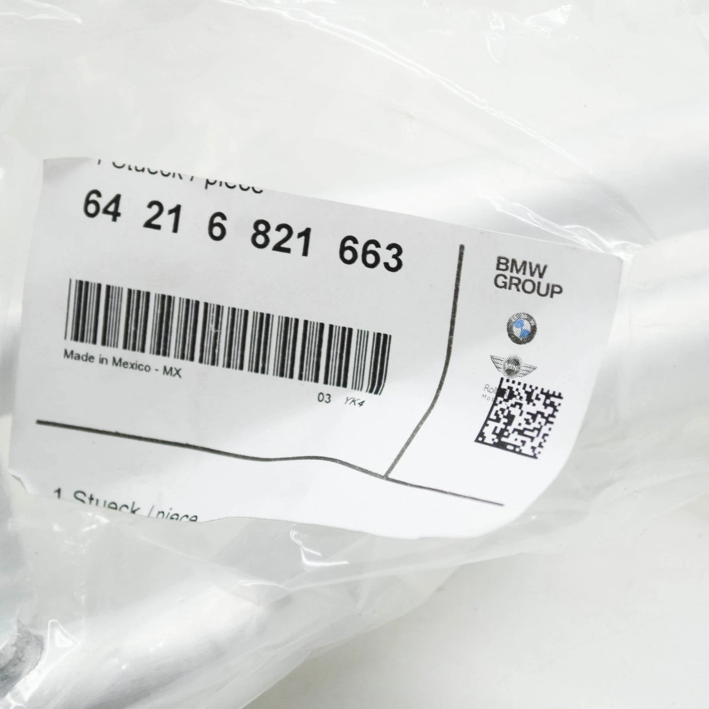 NEW BMW X7 G07 UNDERFLOOR COOLANT HOSE PIPE 64216821663 6821663 ORIGINAL