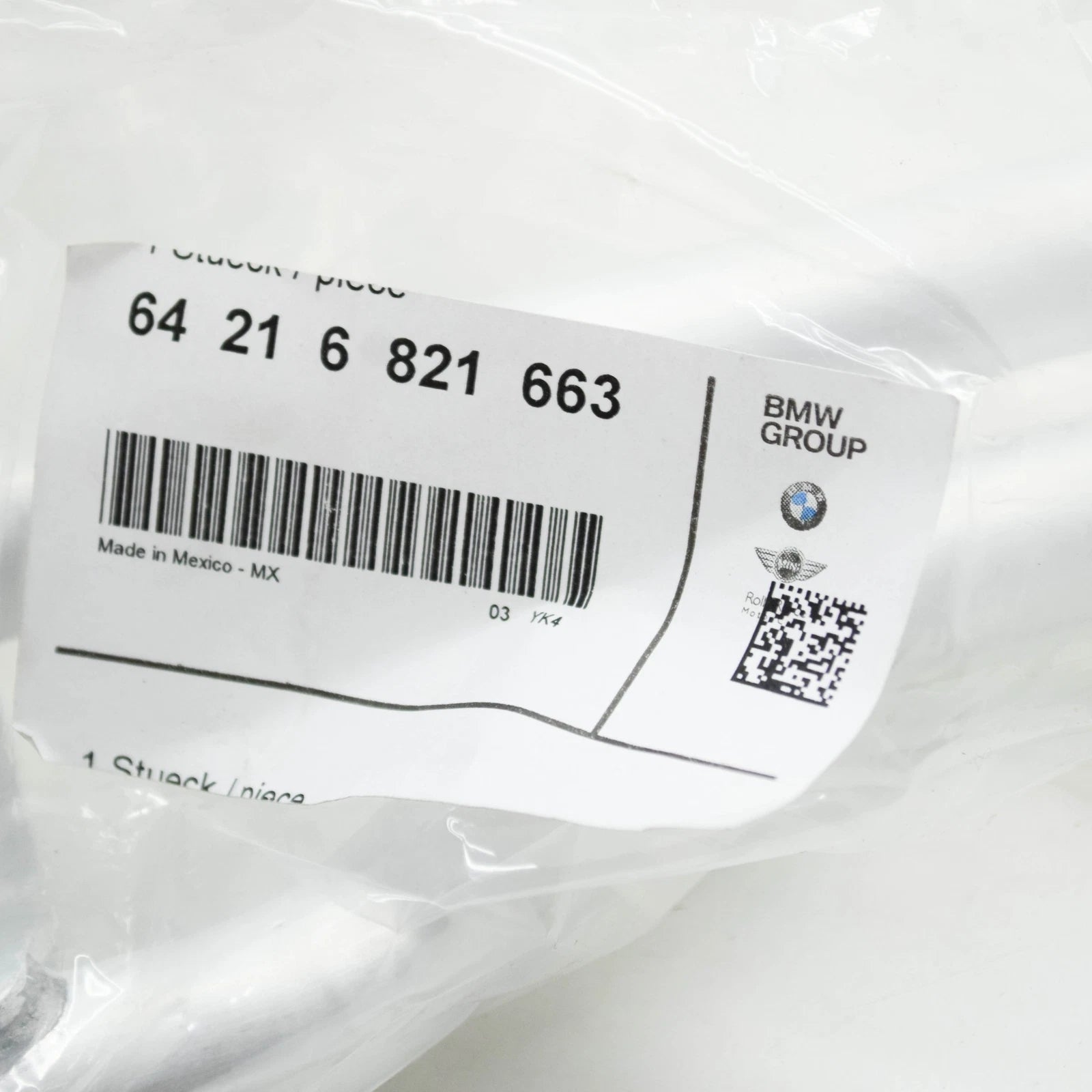 NEW BMW X7 G07 UNDERFLOOR COOLANT HOSE PIPE 64216821663 6821663 ORIGINAL