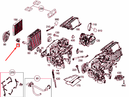 new mercedes-benz s w222 evaporator expansion valve lhd a2228301105 original