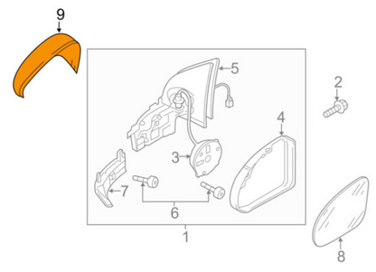 new volkswagen golf mk7 left wing mirror cover cap 5k0857537gru original