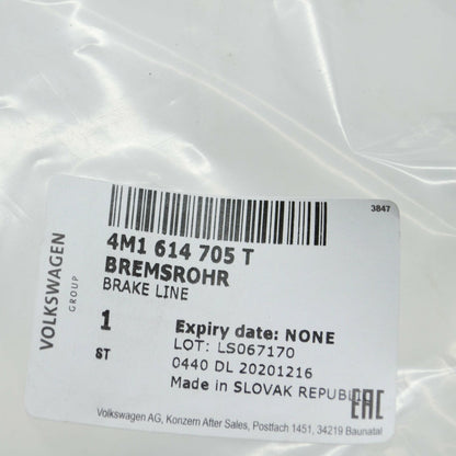 NEW AUDI Q7 4M BRAKE LINE FROM CYLINDER MASTER TO HYDRAULICS LHD 4M1614705T