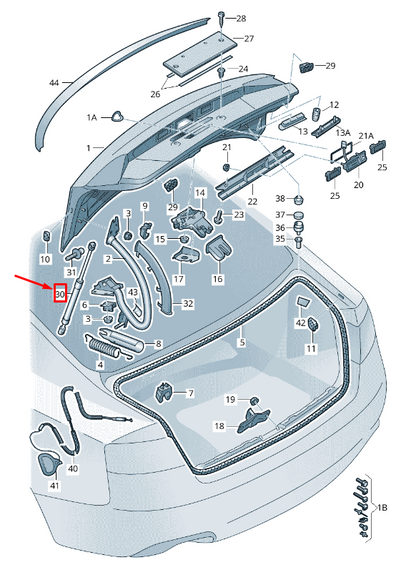 NEW AUDI A5 8T REAR TAILGATE GAS STRUT 8T0827919 ORIGINAL
