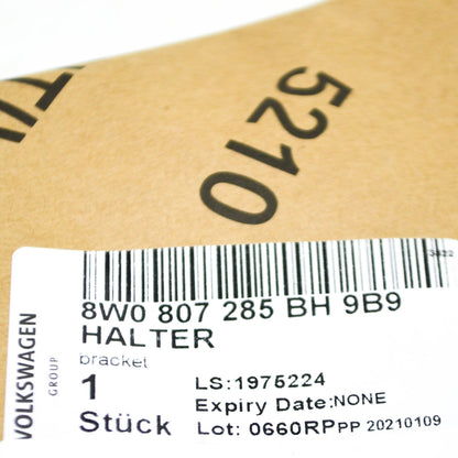 NEW AUDI A4 AVANT B9 FRONT BUMPER LICENSE PLATE BRACKET 8W0807285BH9B9 ORIGINAL