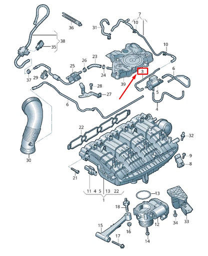 NEW AUDI Q8 4MN ENGINE VACUUM PIPE 06K133773G