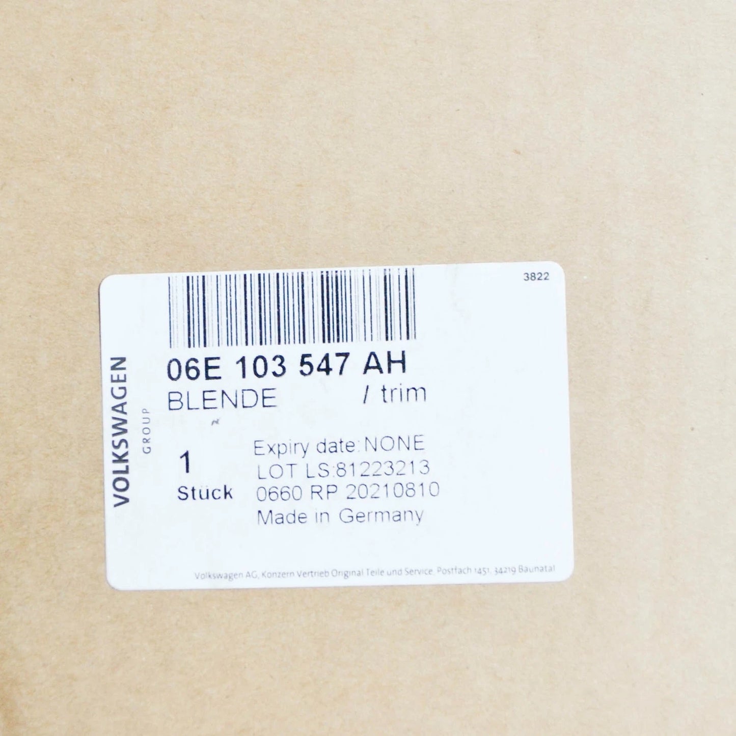 NEW AUDI Q5 8R MK1 ENGINE CRANKCASE VENT VALVE TRIM 06E103547AH