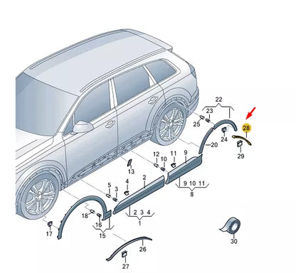 NEW AUDI Q7 4M REAR LEFT WHEEL COVER 4M0854989A