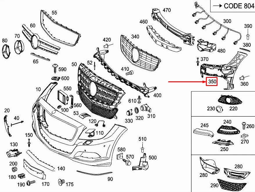 NEW MERCEDES-BENZ CLS C218 FRONT LEFT BUMPER BASIC CARRIER A2188851565 ORIGINAL