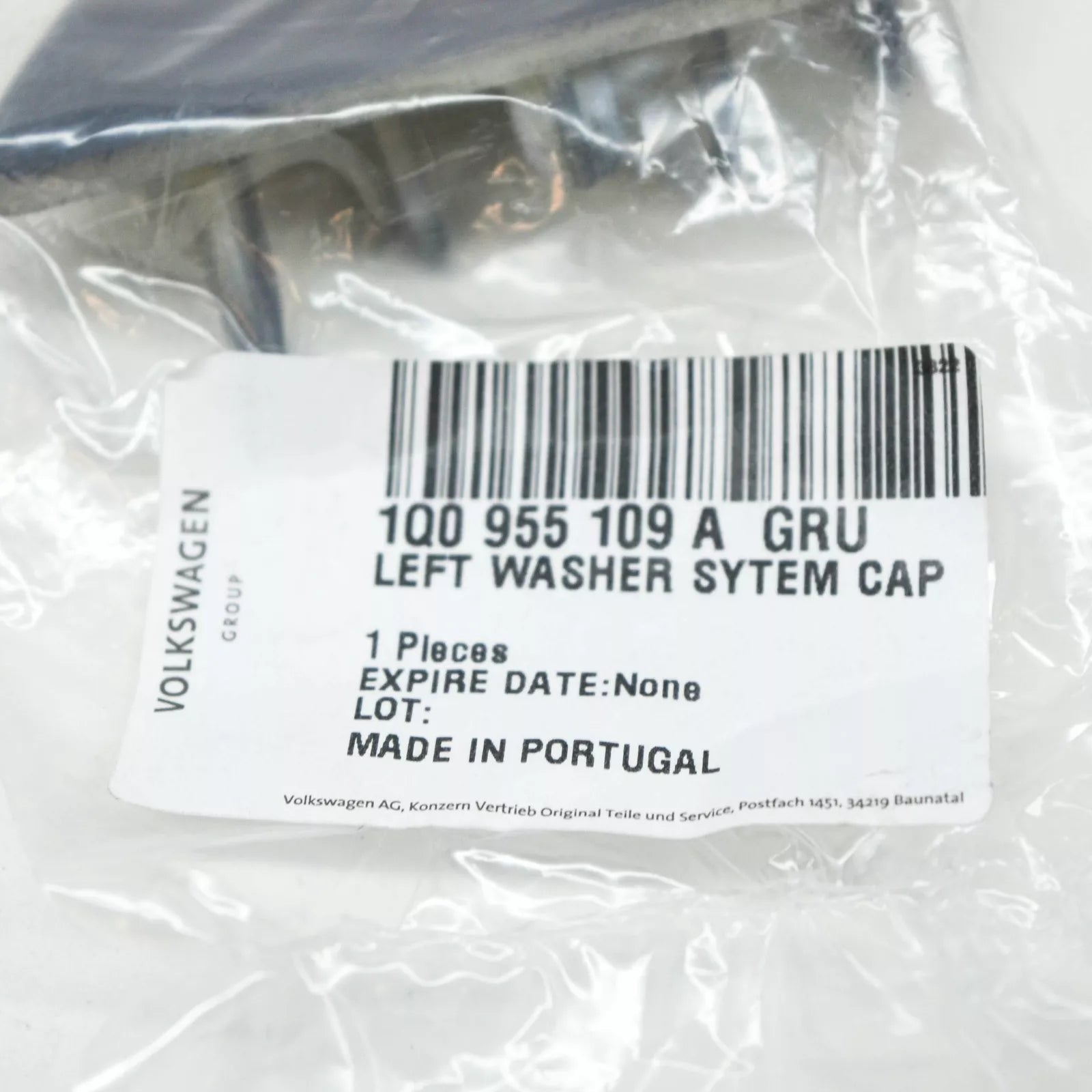 NEW VOLKSWAGEN EOS LEFT HEADLIGHT WASHER COVER 1Q0955109AGRU ORIGINAL