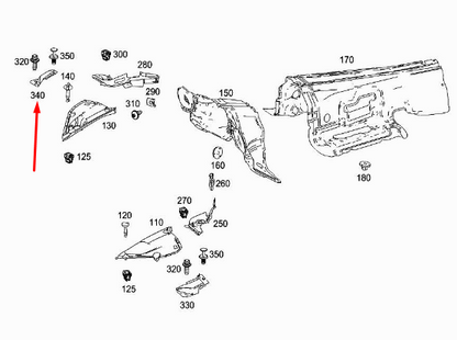 NEW MB S W222 S350 RIGHT MAJOR ASSEMBLIES COMP. TRIM COVER A2228810223 ORIGINAL