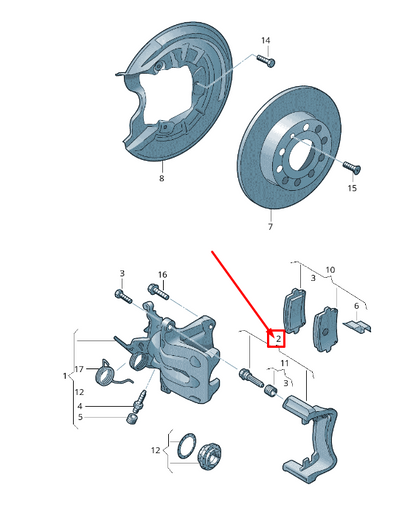 new audi a1 mk1 rear right brake caliper carrier 8x0615426 original