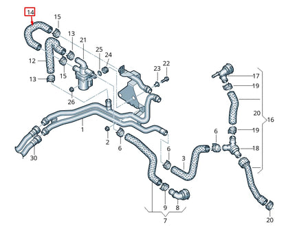 NEW VOLKSWAGEN ATLAS CA1 COOLANT HOSE PIPE 3QF815369B
