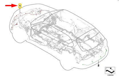 NEW BMW X5 F15 FRONT END WIRING HARNESS 9321955 61129321955 ORIGINAL