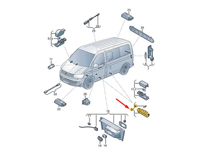 NEW VW TRANSPORTER T6 ENTRY LIGHTING 'BULLI' LETTERING 7E5947415AQ72A ORIGINAL