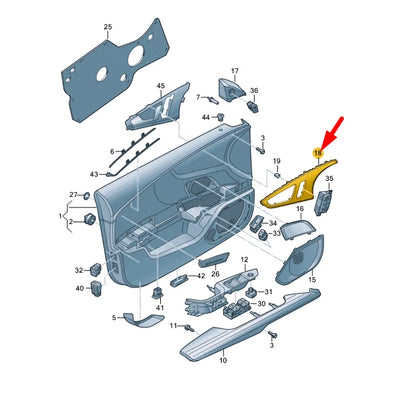 NEW AUDI A7 SPORTBACK 4G8 FRONT LEFT DOOR TRIM INSERT LHD 4G8867409CCND8