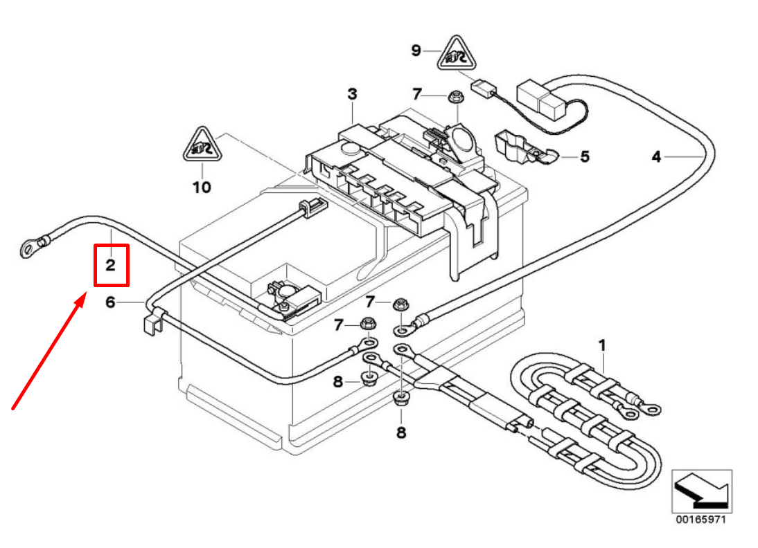 new bmw x1 e84 negative battery cable 61129255046 9255046 original