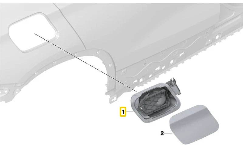NEW BMW X2 F39 FUEL FILLER SYSTEM HOUSING 51177441615 7441615 2018 ORIGINAL