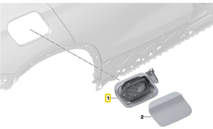 NEW BMW X2 F39 FUEL FILLER SYSTEM HOUSING 51177441615 7441615 2018 ORIGINAL
