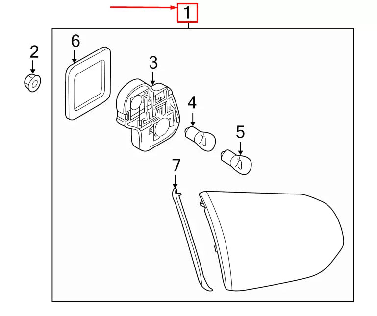NEW VW GOLF VI 5K MK6 REAR INNER LEFT TAILLIGHT 5K0945093T ORIGINAL