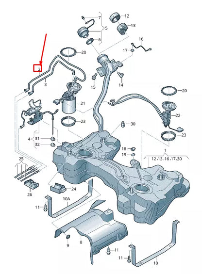 NEW VW T-ROC A1 FUEL RETURN LINE 5Q0201294L
