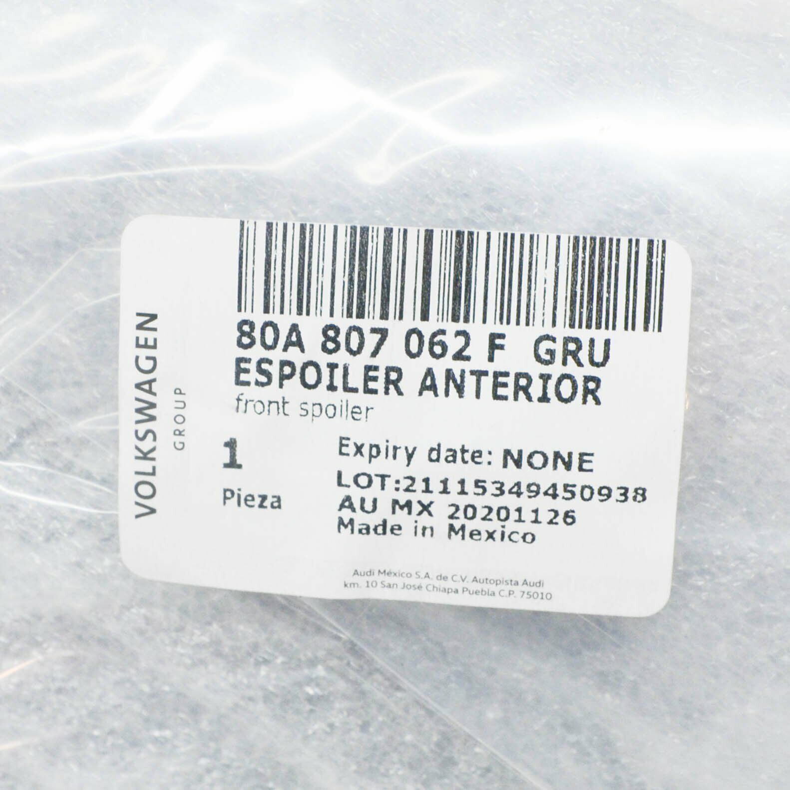 NEW AUDI Q5 80A FRONT BUMPER RIGHT CORNER 80A807062FGRU 2019 ORIGINAL