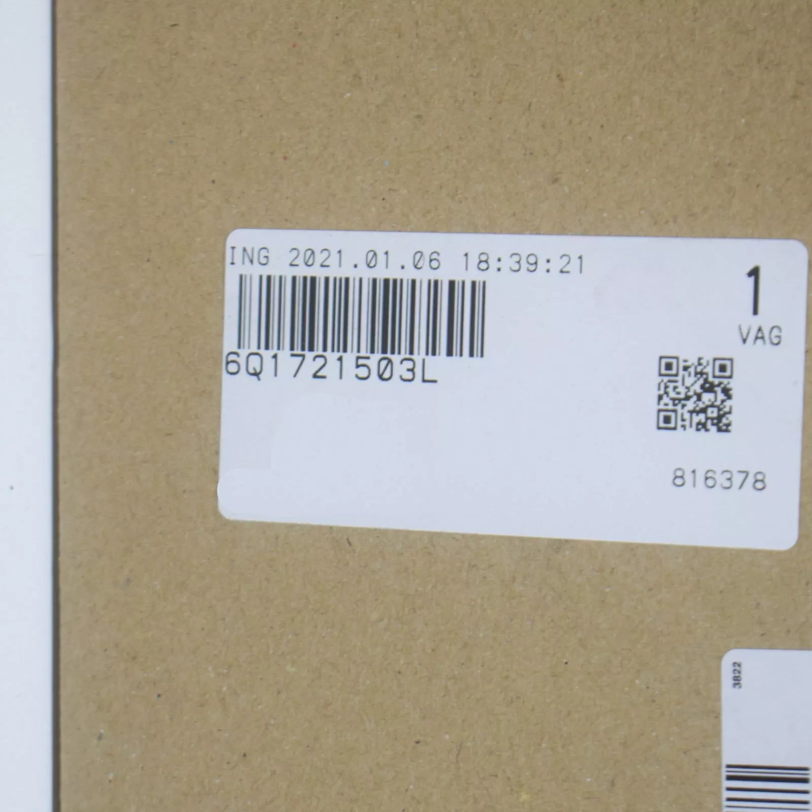 NEW VOLKSWAGEN BEETLE 9C1 ACCELERATOR PEDAL LHD 6Q1721503L ORIGINAL