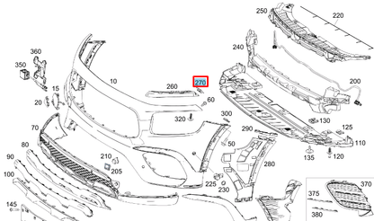 NEW MERCEDES-BENZ GLB X247 FRONT BUMPER TOP RIGHT BRACKET A2478857200 ORIGINAL