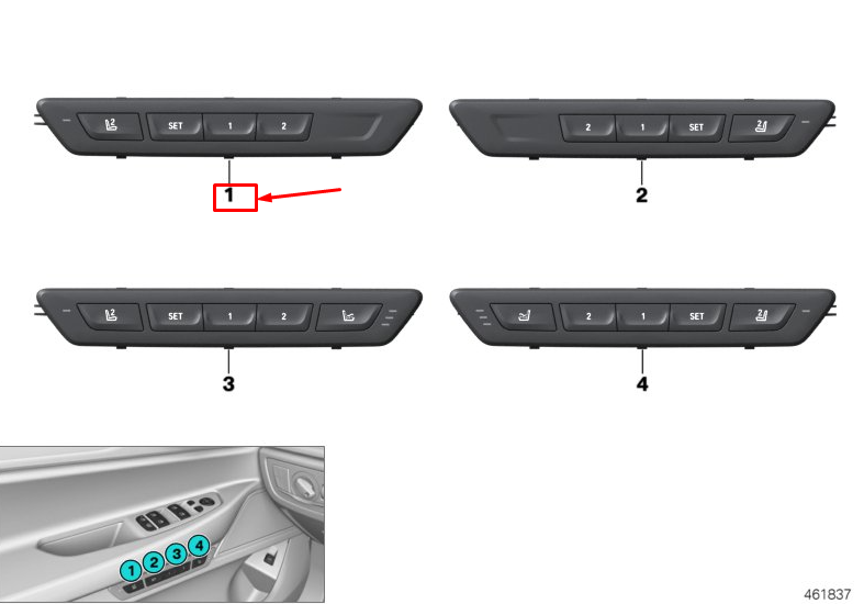 new bmw 7 g11 left seat functions operating unit 61316826716 original