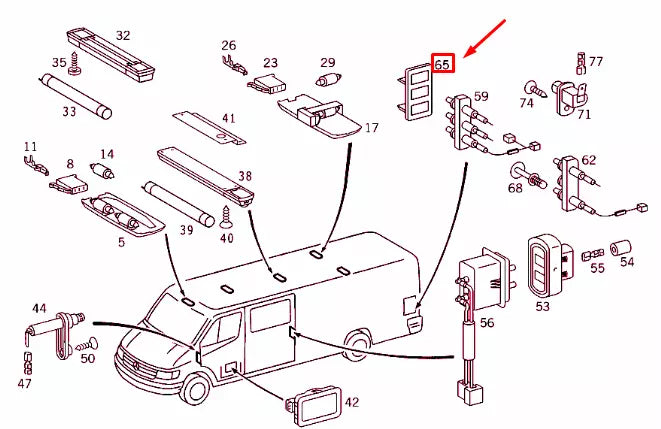 NEW MERCEDES-BENZ SPRINTER 903 REAR END CONTACT PIECE A9018200354 ORIGINAL
