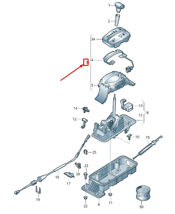NEW VW BEETLE CABRIO 1Y GEAR SHIFTING MECHANISM 1C0713203C3SG ORIGINAL