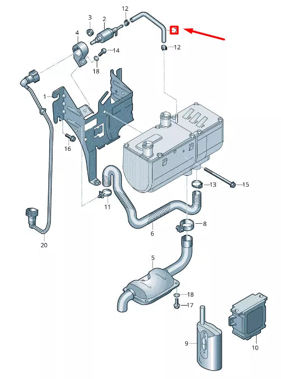 NEW VOLKSWAGEN CRAFTER 2F MK1 AUXILIARY HEATER FUEL HOSE 2E0819585