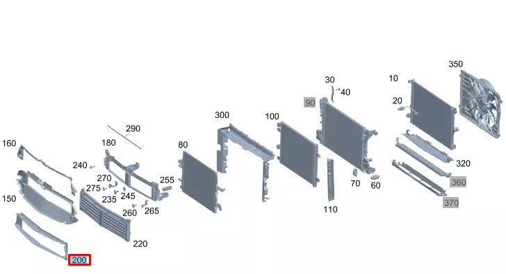 NEW MERCEDES-BENZ A W177 RADIATOR LOWER AIR GUIDE A1778856402 ORIGINAL