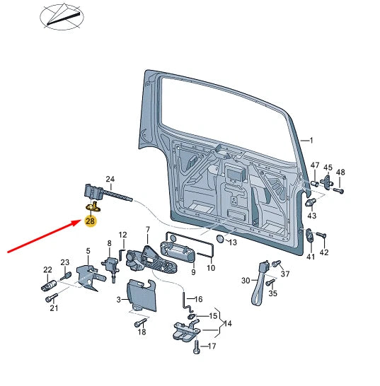 NEW VW TRANSPORTER VI T6 REAR LID ACTUATOR TRIM 7H0827129E9B9 ORIGINAL