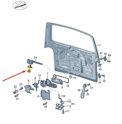NEW VW TRANSPORTER VI T6 REAR LID ACTUATOR TRIM 7H0827129E9B9 ORIGINAL