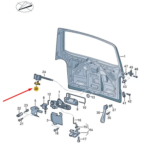 NEW VW TRANSPORTER VI T6 REAR LID ACTUATOR TRIM 7H0827129E9B9 ORIGINAL