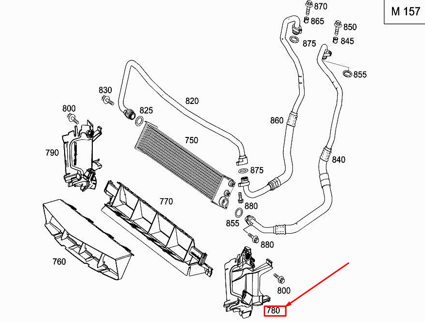 NEW MERCEDES-BENZ E W212 LEFT ENGINE OIL COOLER BRACKET A2125001631 ORIGINAL