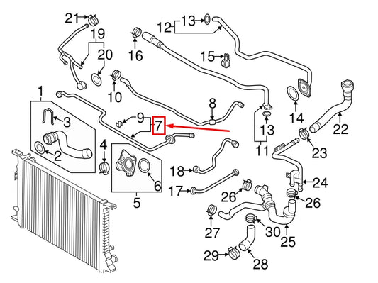 NEW AUDI A7 SPORTBACK 4G FRONT CENTER ENGINE COOLANT PIPE 4G0121081BF