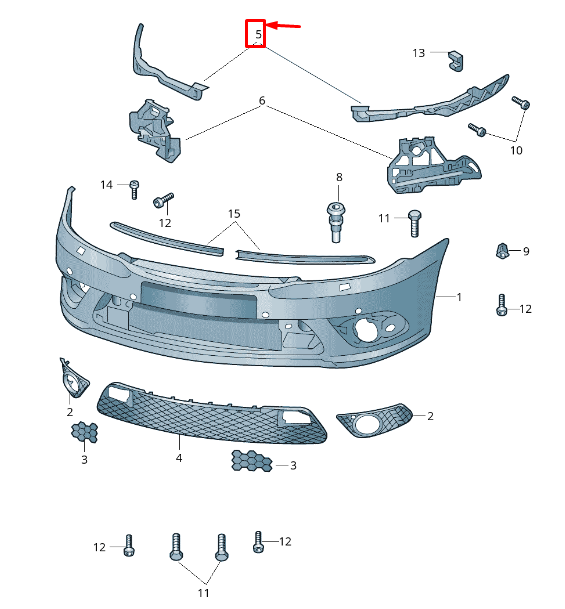 new skoda octavia mk2 1z front right bumper guide profile 1z0807184d original